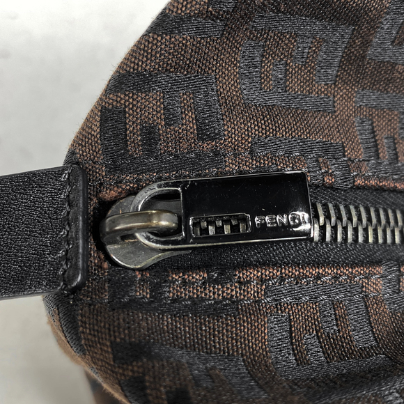 Fendi Zucchino Pattern Handbag All Over Pattern Canvas Brown - Picture 4 of 6